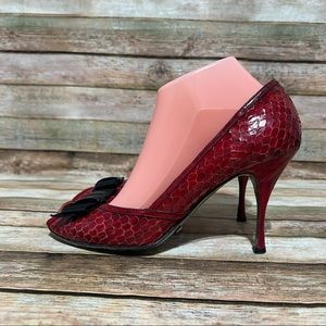 Dolce and Gabbana Laceo Peep Toe Heels